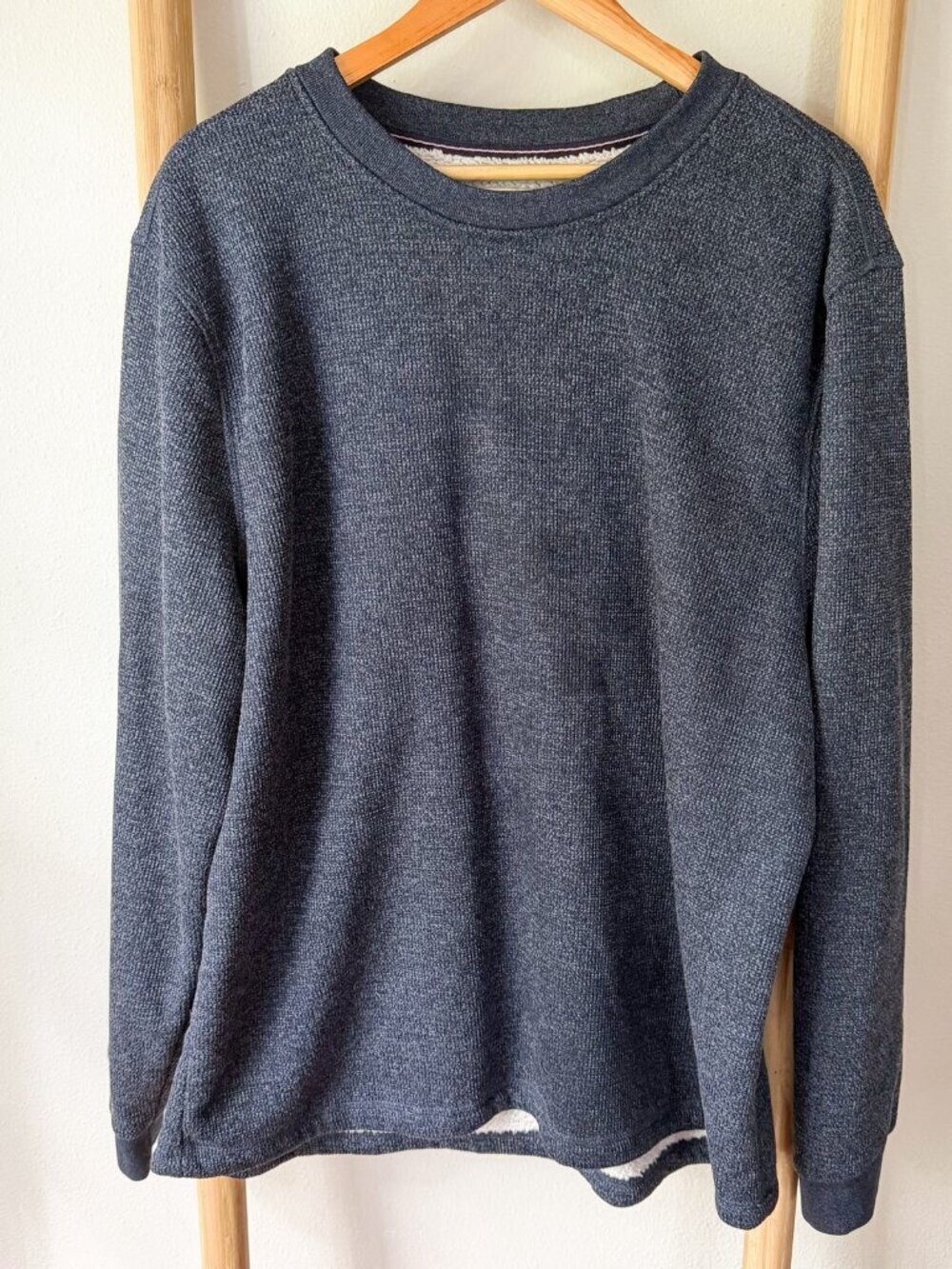 BC Clothing Heritage Sherpa Lined Thermal Crewneck Navy XXL